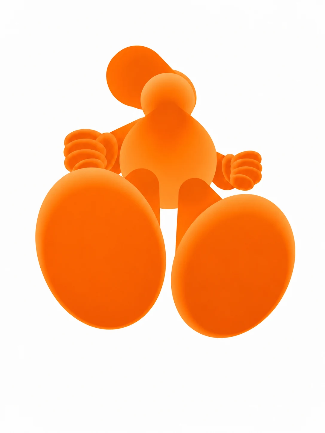Playful orange Jaleed mascot